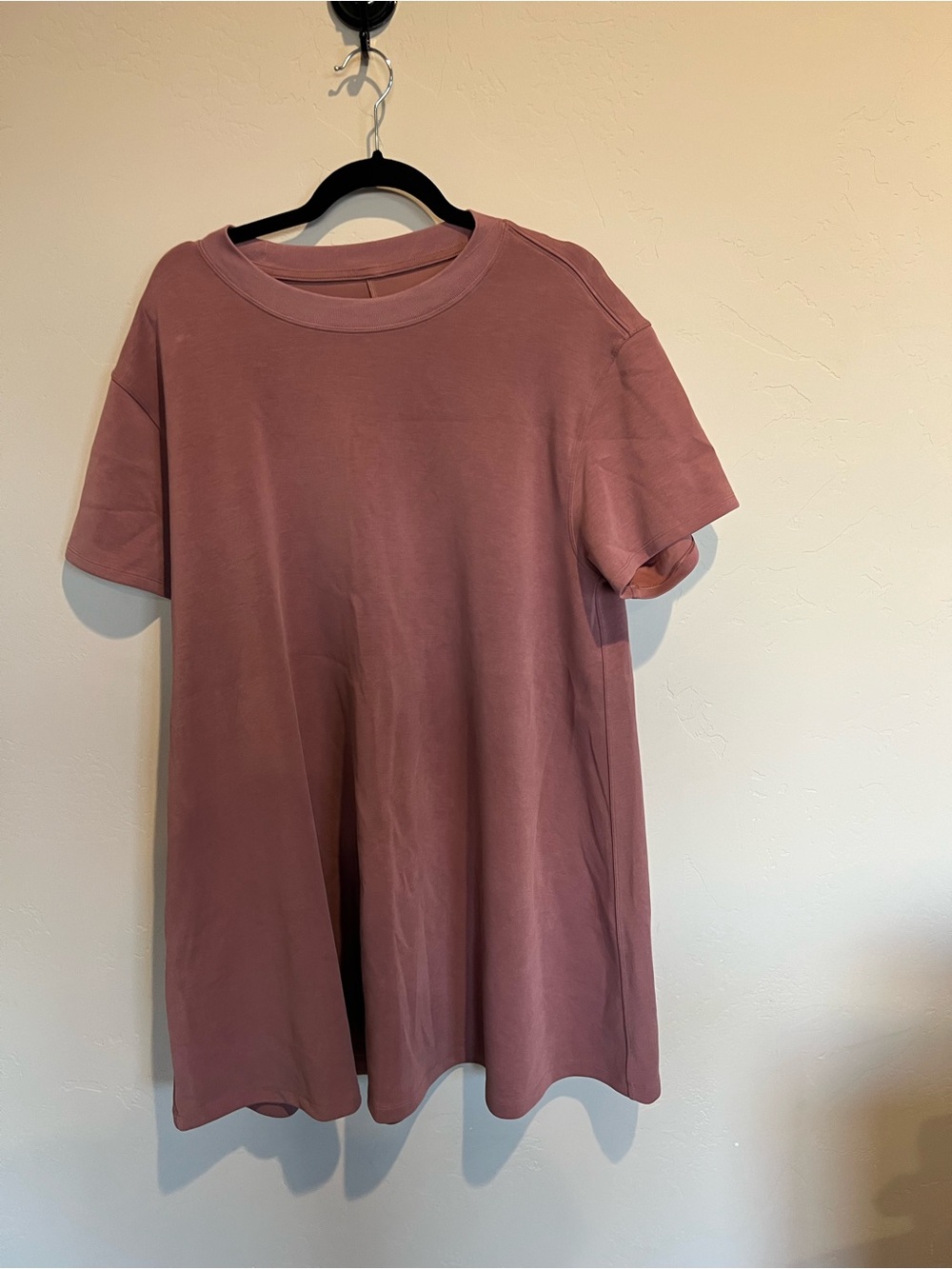 lululemon All Yours Softstreme T-Shirt Dress Dusty Rose Size 10